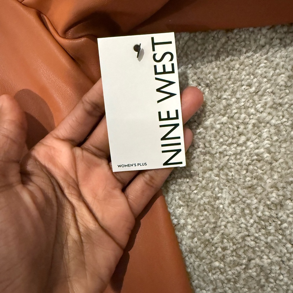 Nine West Women's Baked Orange Moto Jacket